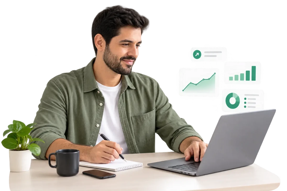 Estrategista analisando resultados
